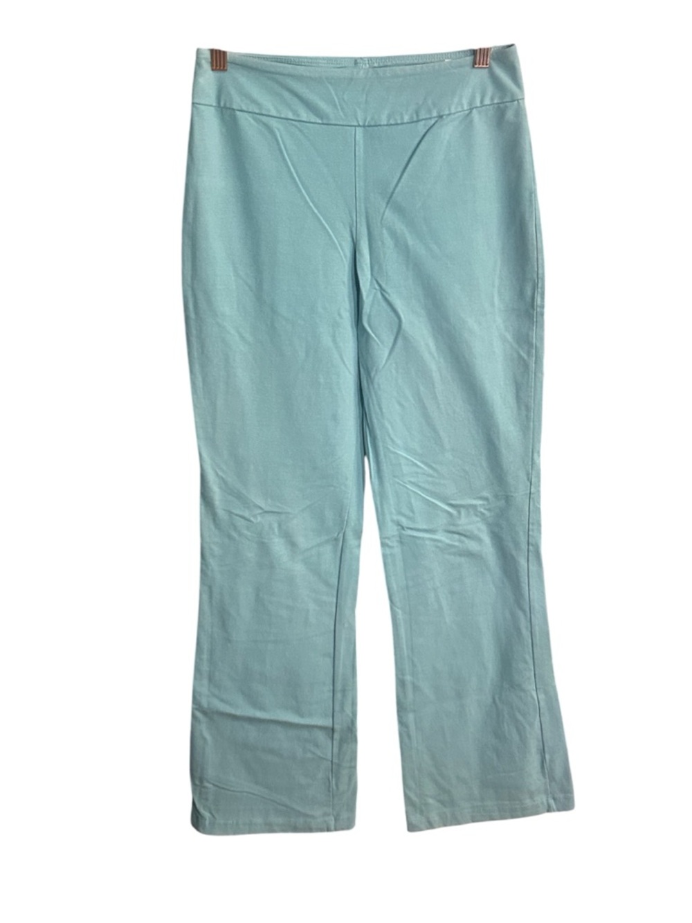 Women with Control by Renee Greenstein Light Aqua Stretch Flare Pants